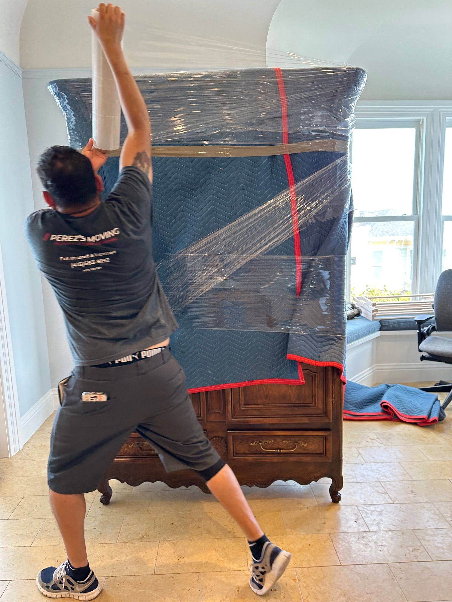 Professional moving team